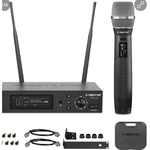 Phenyx Pro Other - Phenyx Pro PTU-1U True Diversity Wireless Microphone System w 1000 Chanels